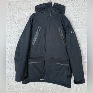 Under Armour Storm Parka Jacket, Dark Gray / Black, Men’s XL
